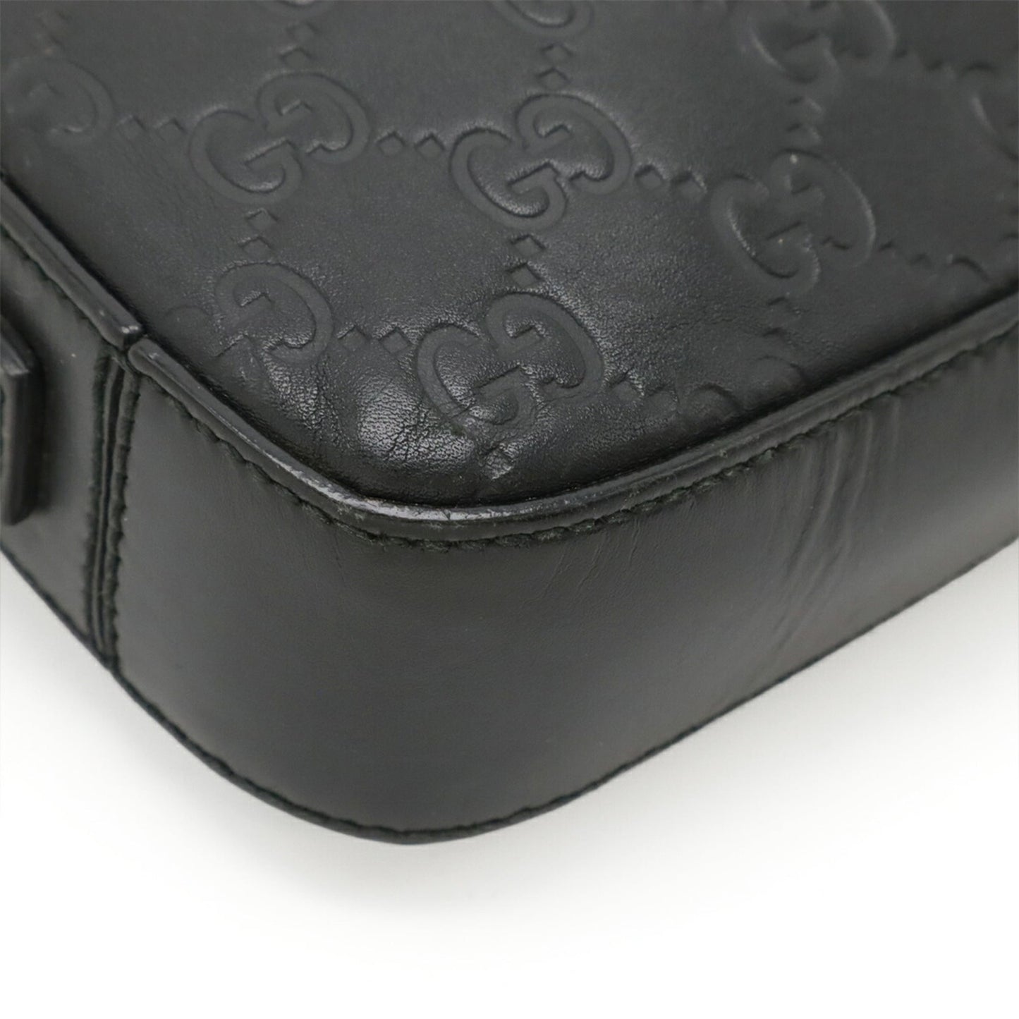 Gucci Black Leather Clutch Bag Handbag ( )