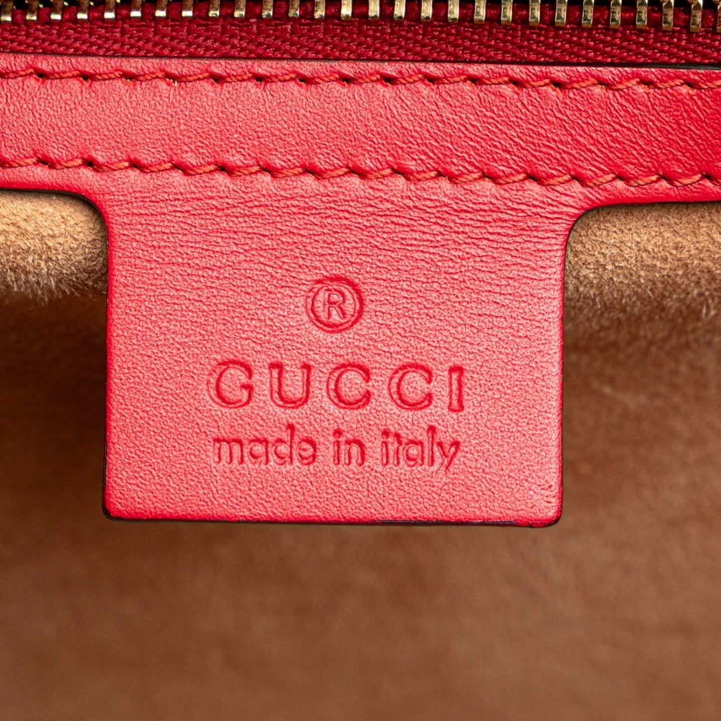 Gucci Sherry Line Red Color Leather Handbag Shoulder Bag ( )