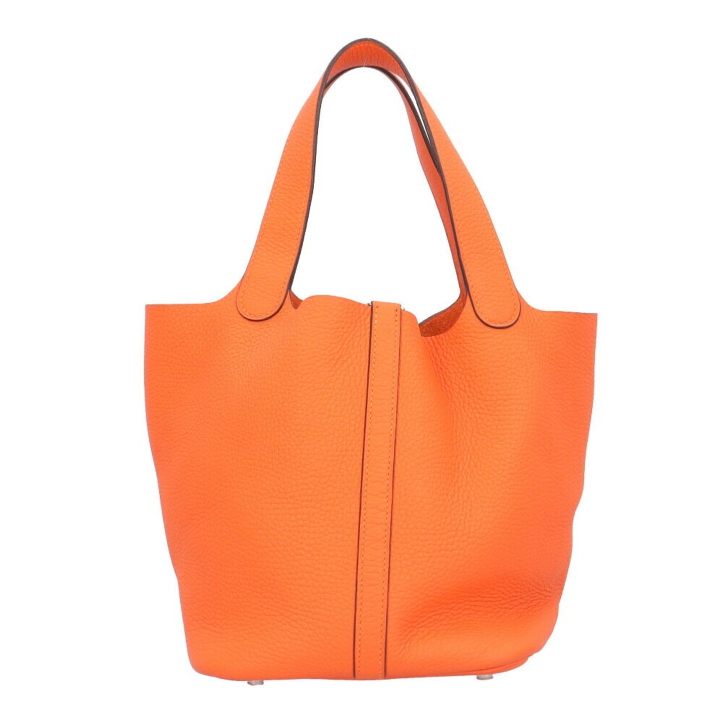 Hermes Orange Taurillon Clemence Leather Handbag ( )