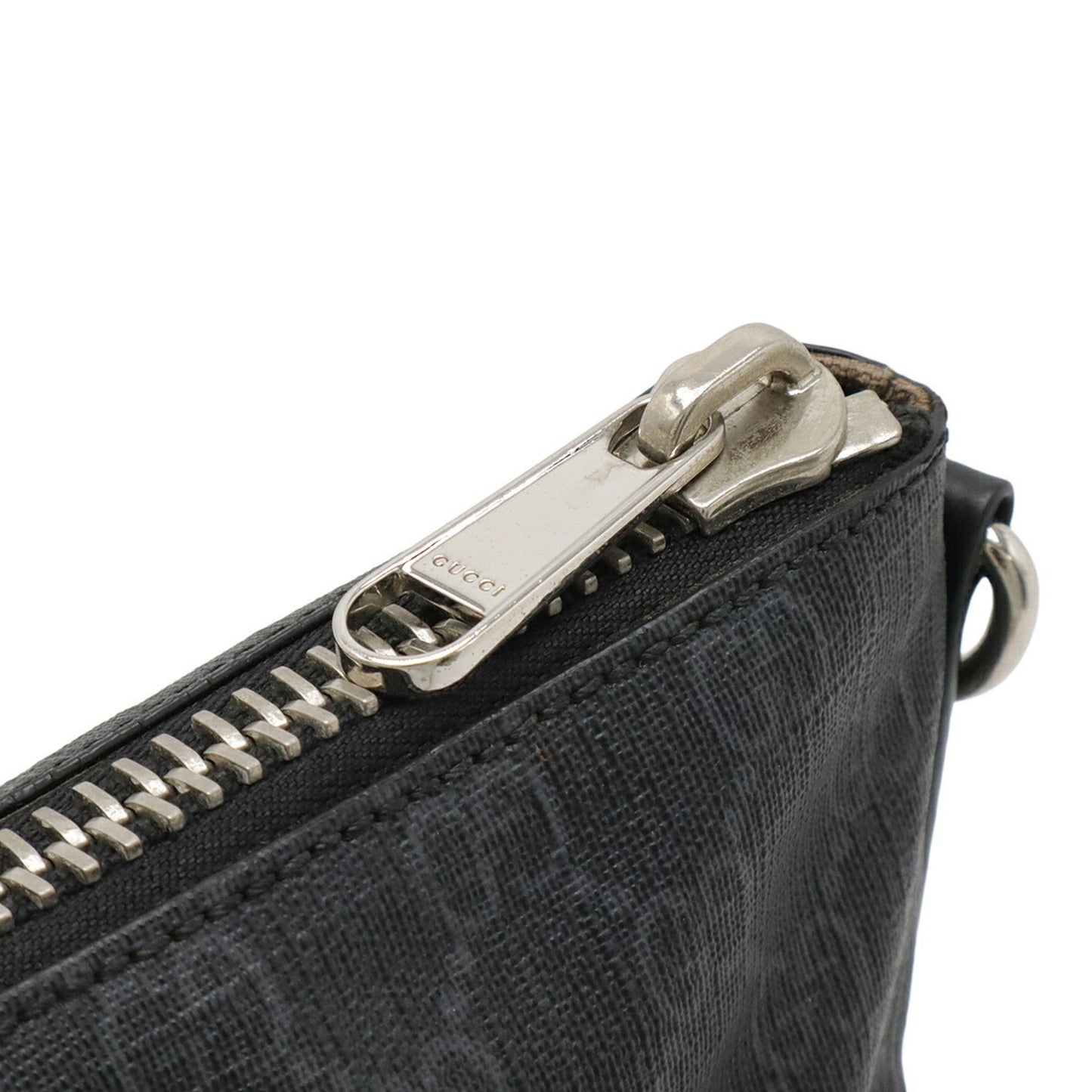 Gucci Black Gray Navy Red Color Gg Supreme Leather Clutch Bag Shoulder Bag ( )