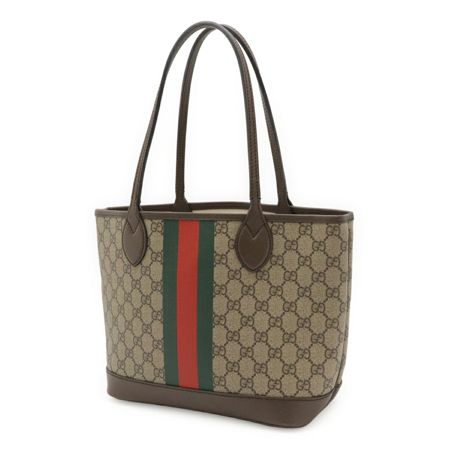 Gucci Beige Brown Green Red Color Gg Supreme Canvas Shoulder Bag Tote Bag ( )