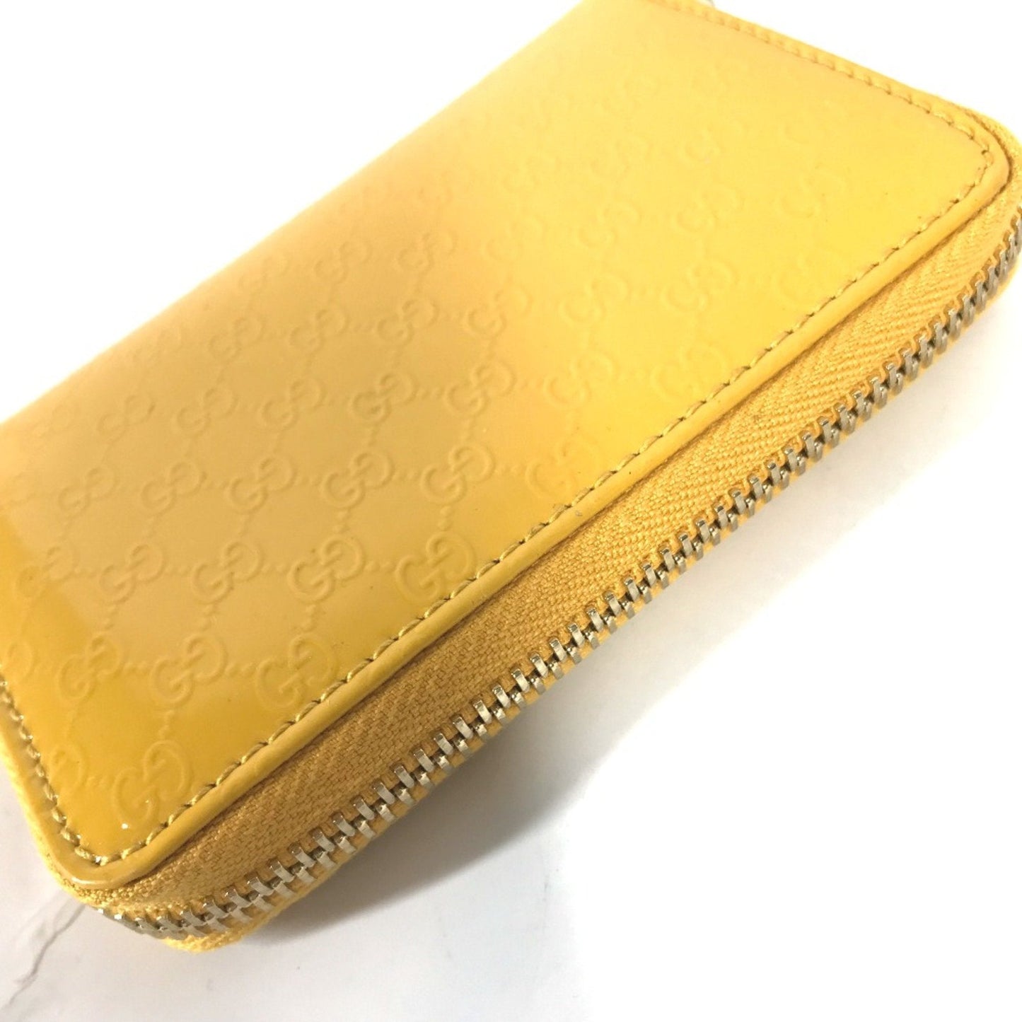 Gucci Yellow Patent Leather Coin Purse/Coin Case ( )