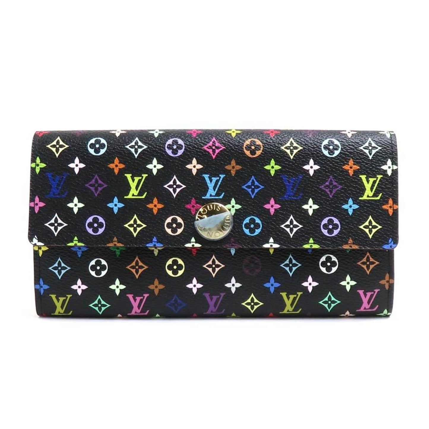 LOUIS VUITTON Long Wallet Monogram Multicolor Portefeuille Sarah Noir Unisex M60273