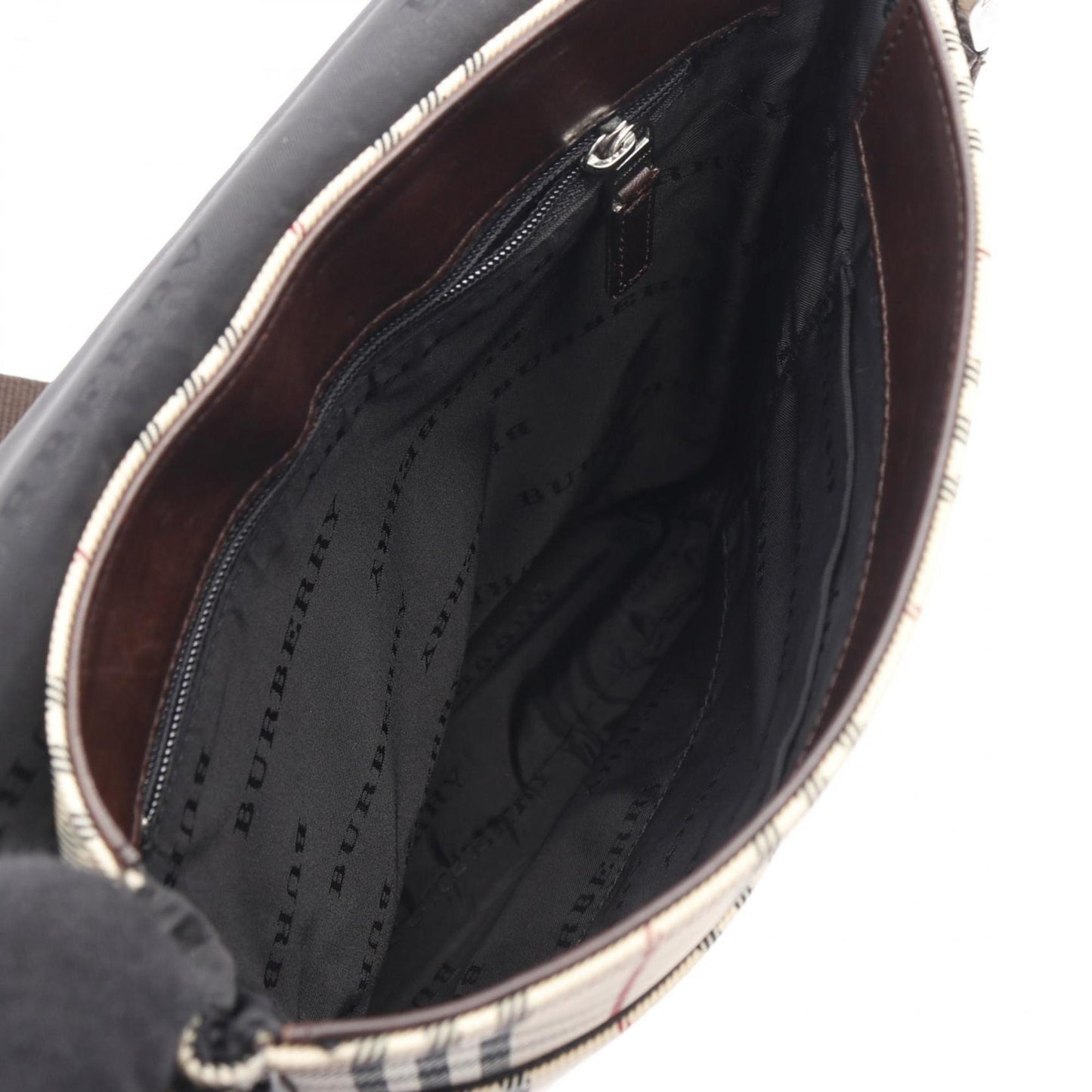 Burberry Beige Multi-Color Canvas Leather Shoulder Bag ( )