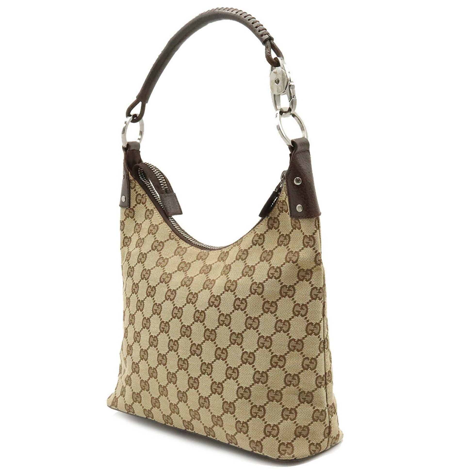 Gucci Leather Canvas Shoulder Bag