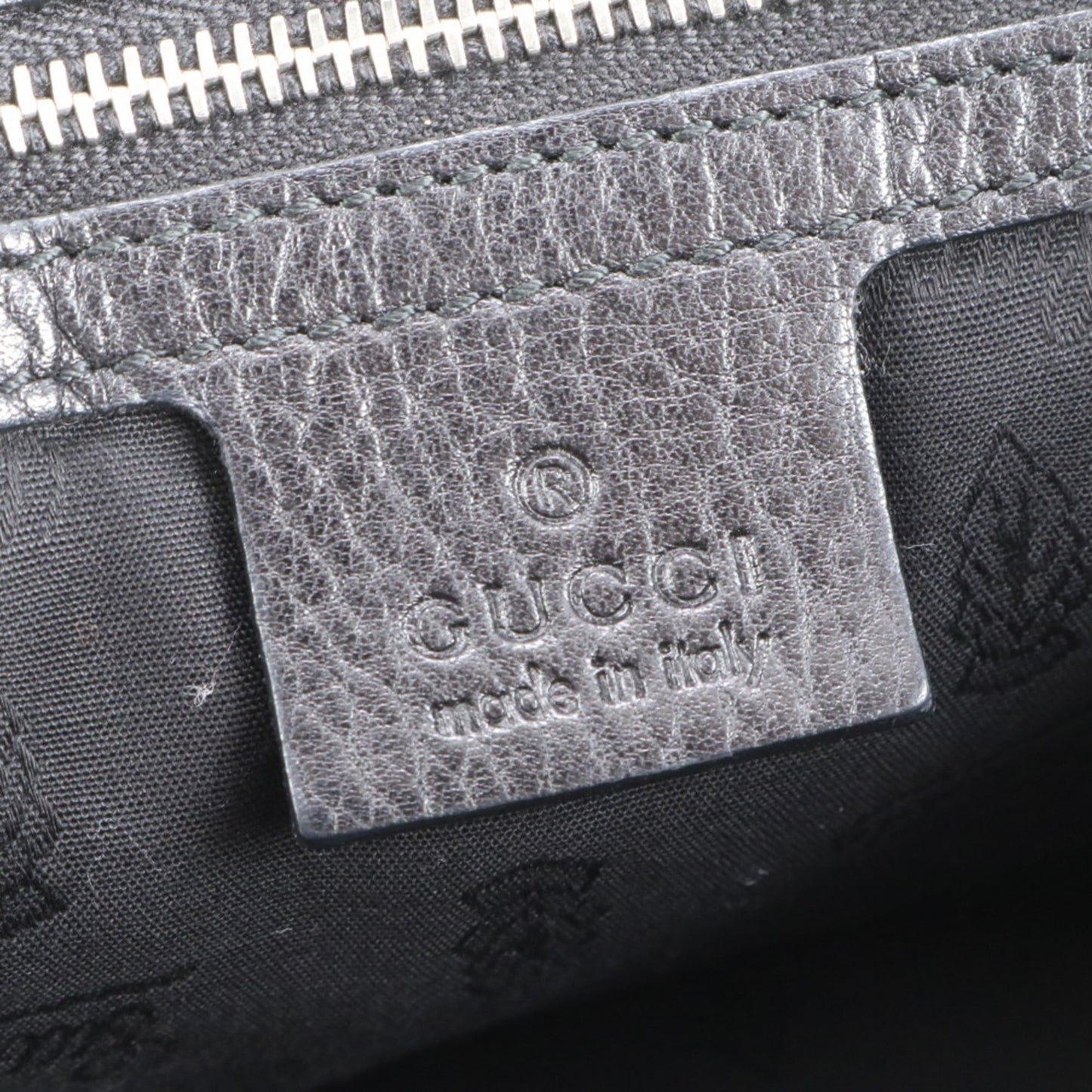 Gucci Black Leather Tote Bag ( )