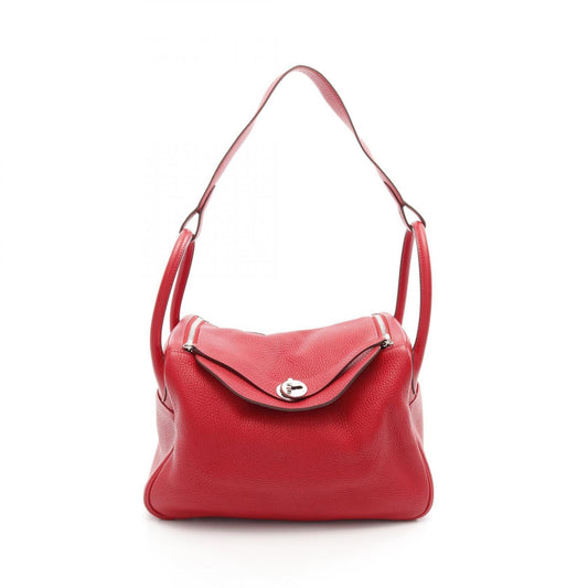 Hermes Lindy Red Color Taurillon Clemence Leather Shoulder Bag ( )