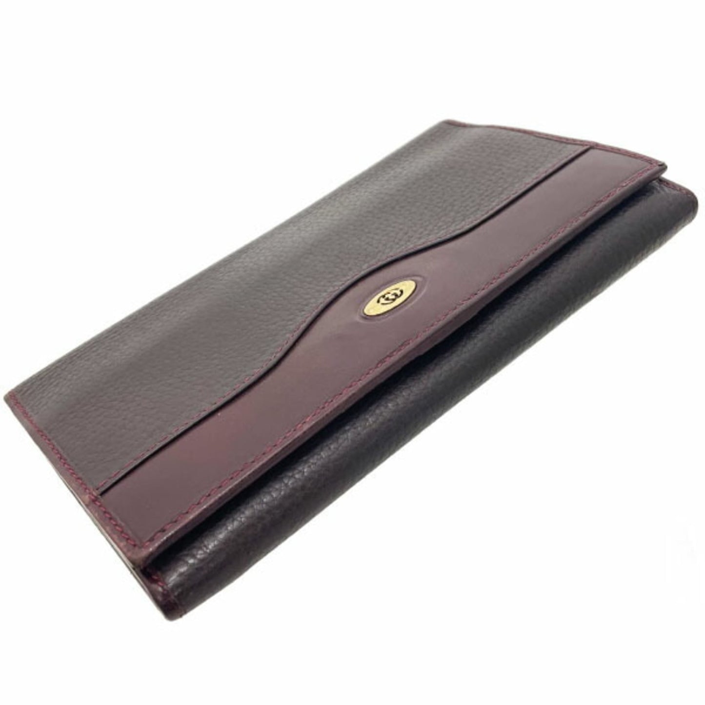 Gucci Bordeaux Leather Long Wallet (Bi-Fold) ( )