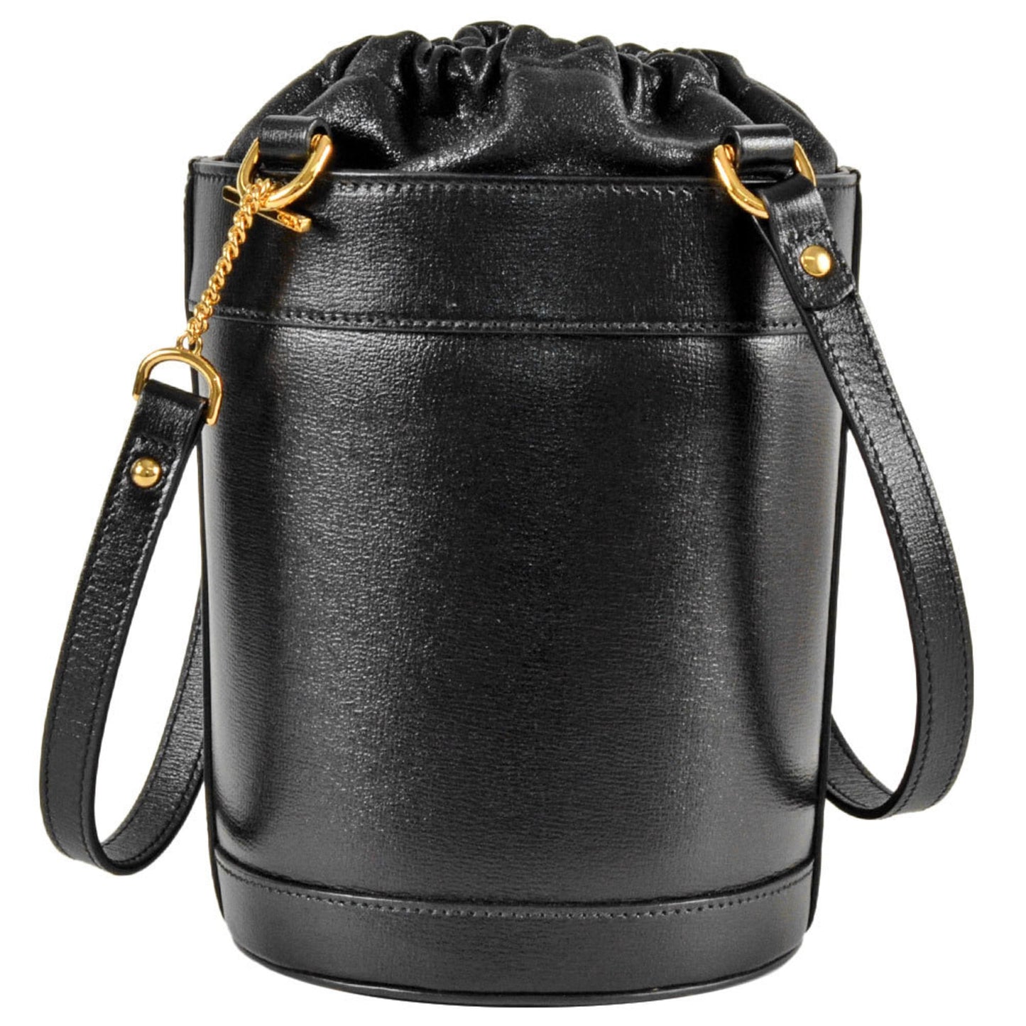 Gucci Black Leather Handbag Shoulder Bag ( )
