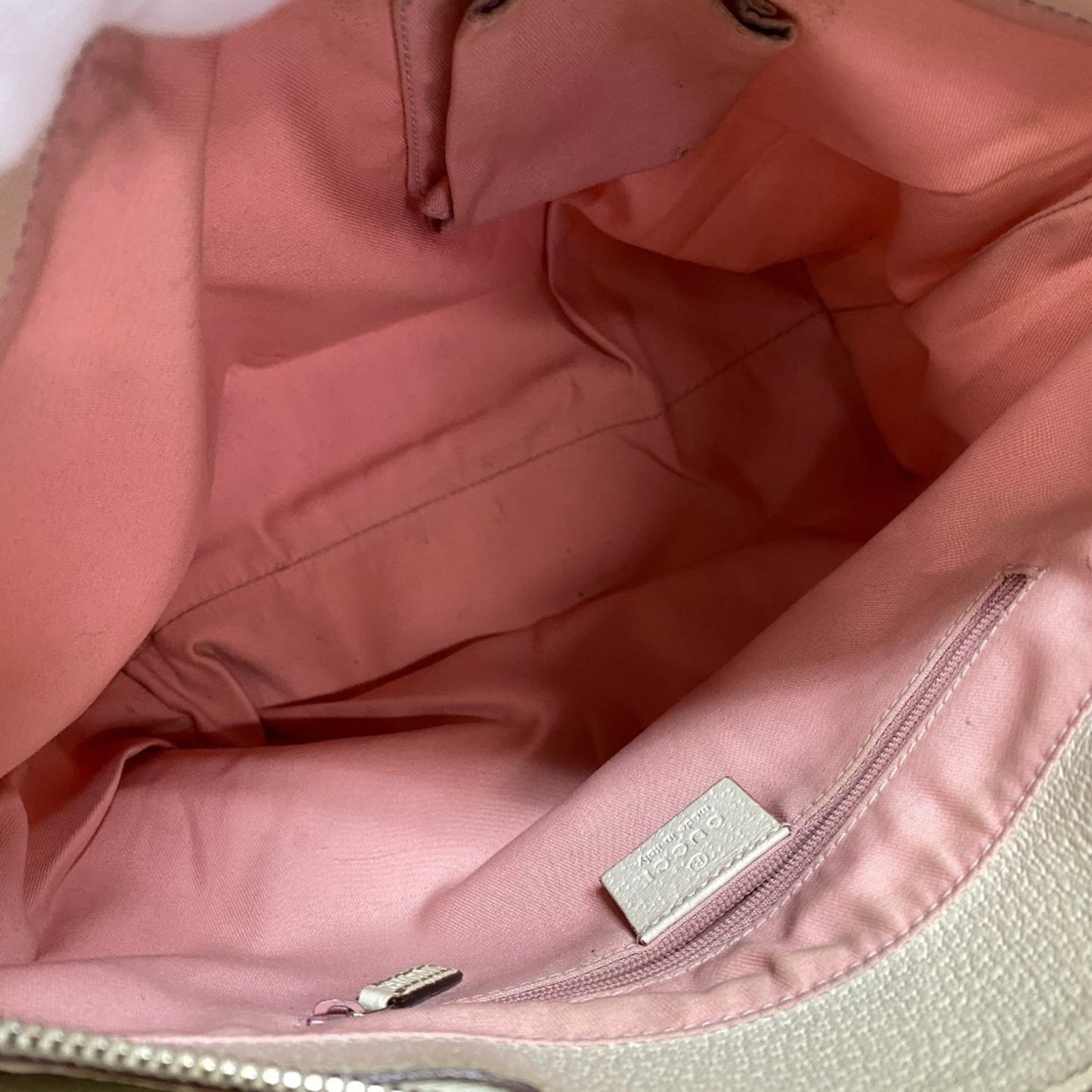 Gucci White Canvas Tote Bag ( )
