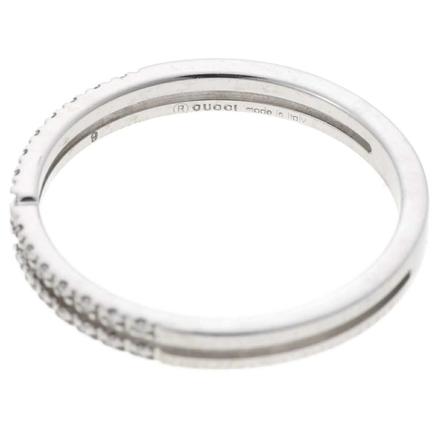 Gucci Clear White Gold White Gold (18K) Band Ring ( )