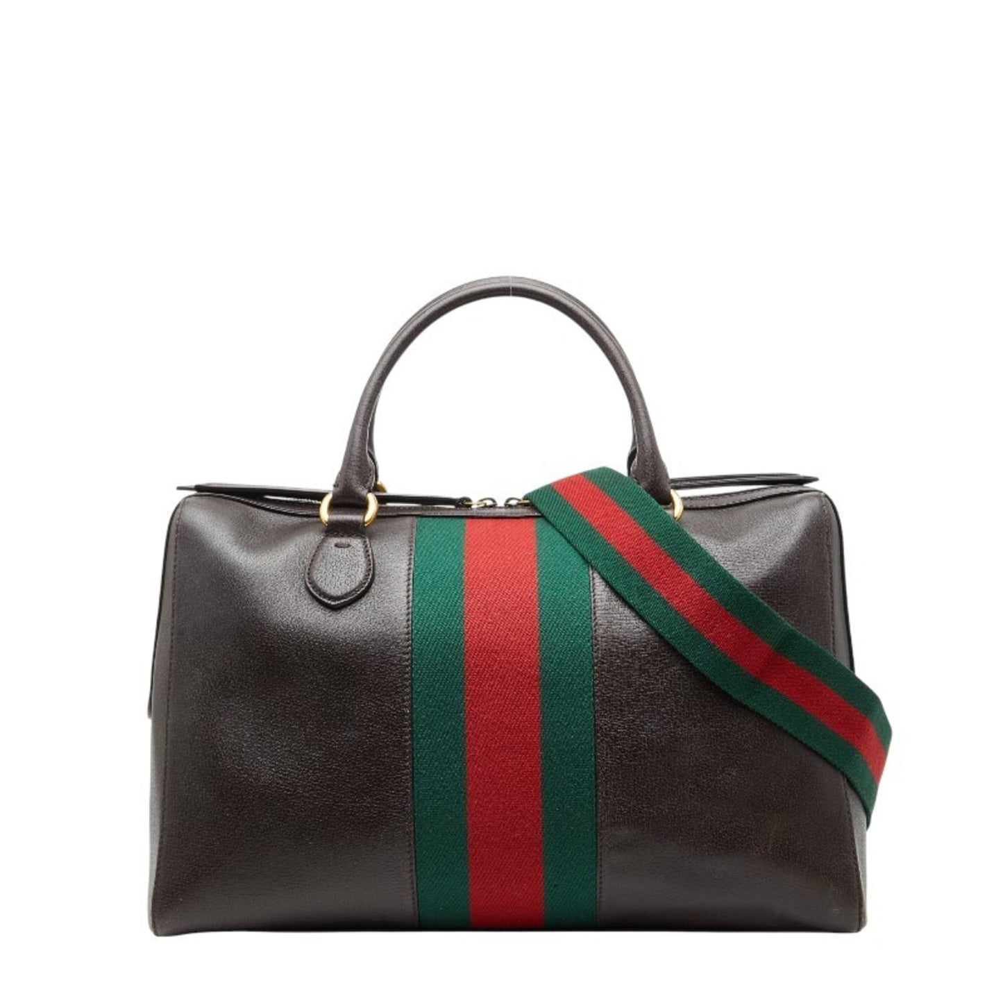 Gucci Brown Leather Boston Bag Shoulder Bag ( )