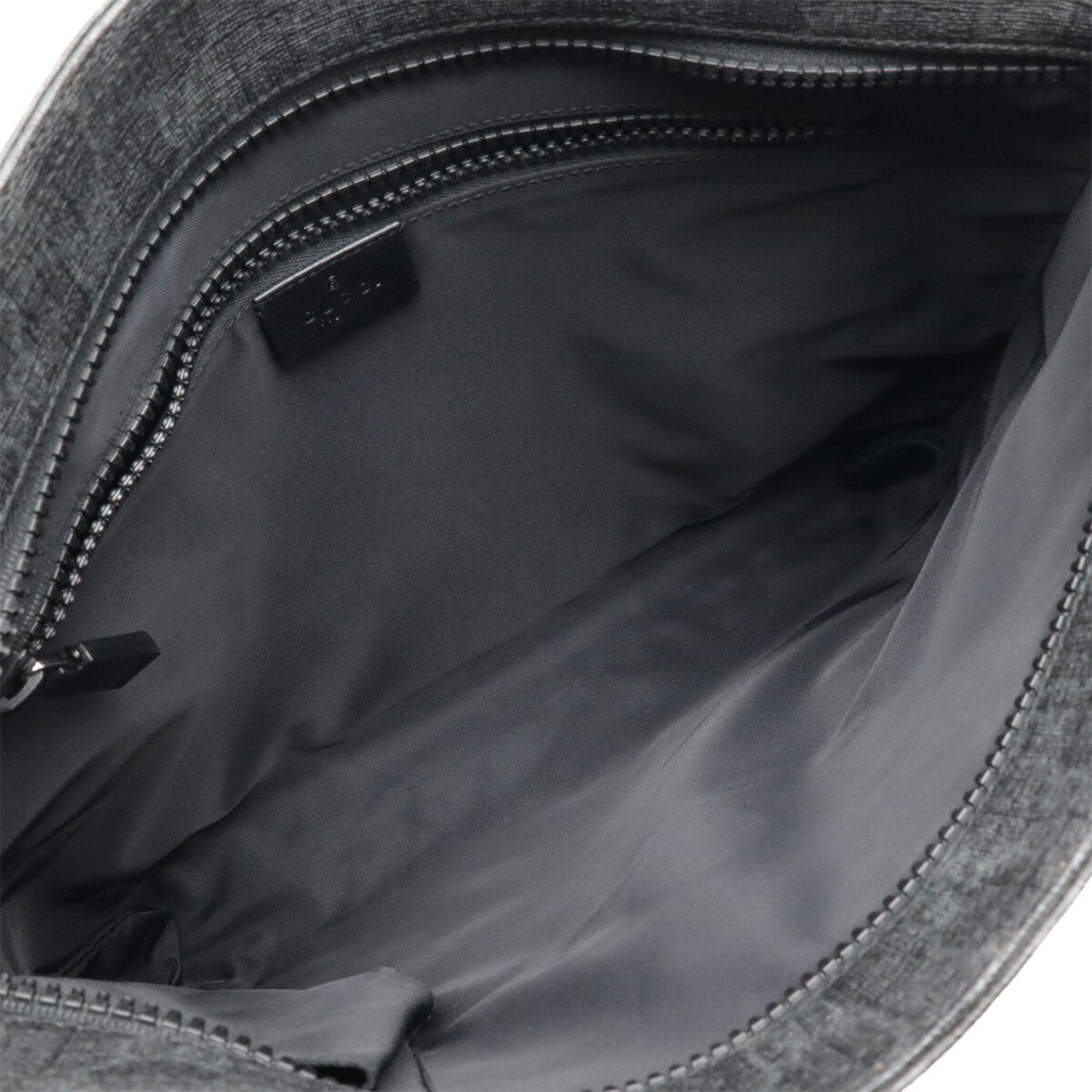Gucci Black Gray Gg Supreme Leather Shoulder Bag ( )
