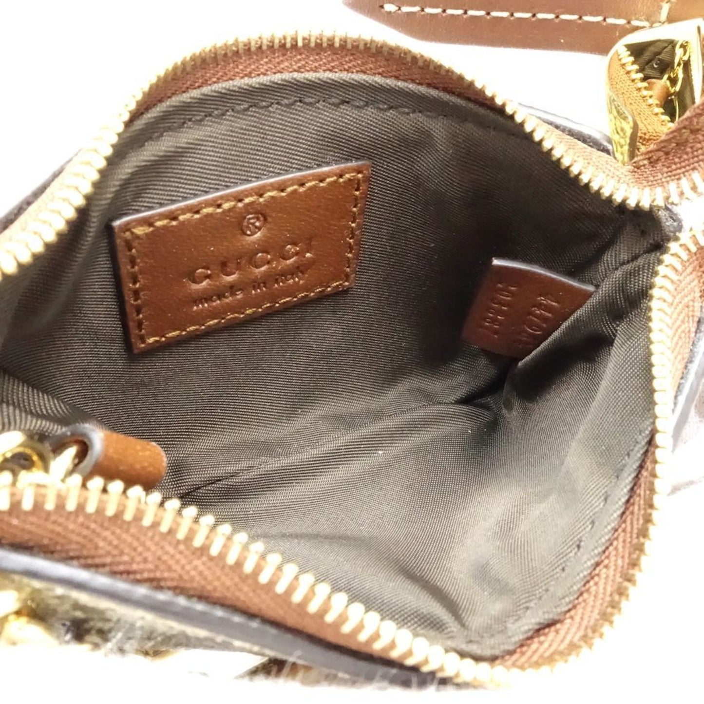 Gucci Brown Canvas Coin Purse/Coin Case ( )