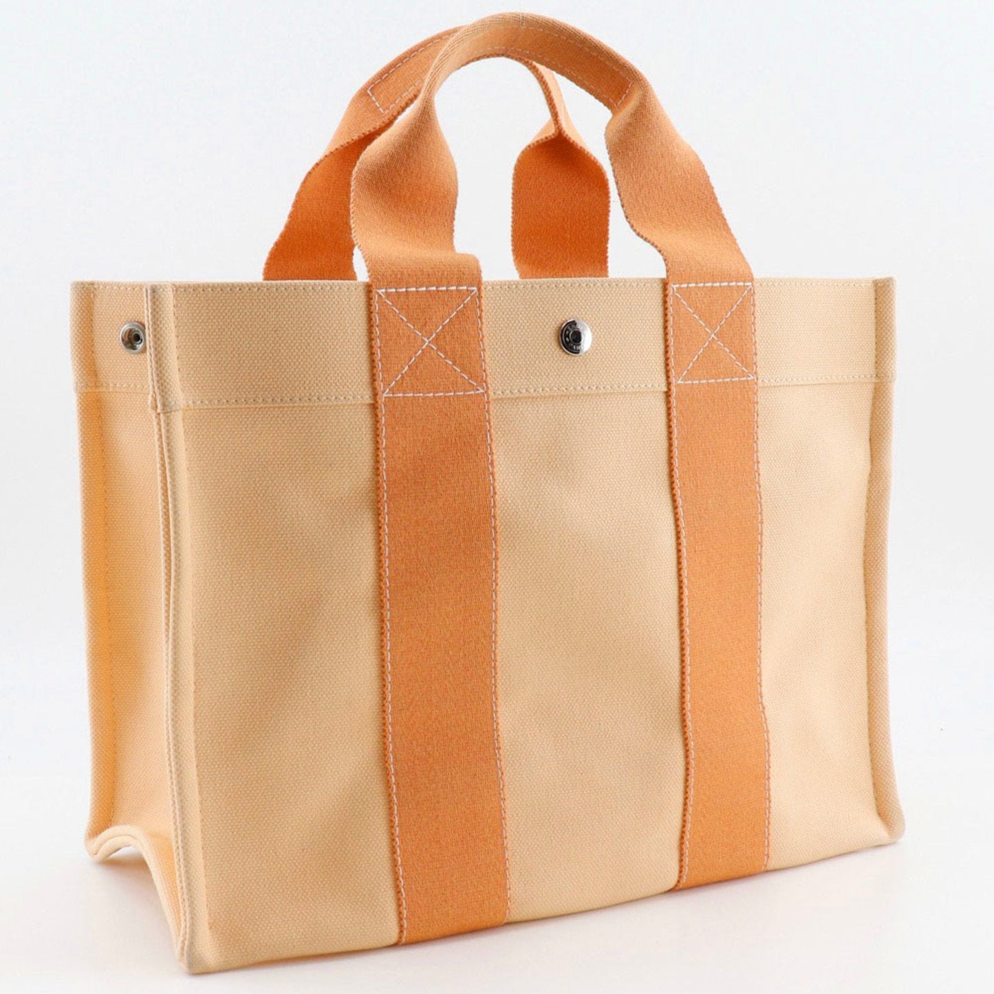 Hermes Orange Canvas Handbag ( )