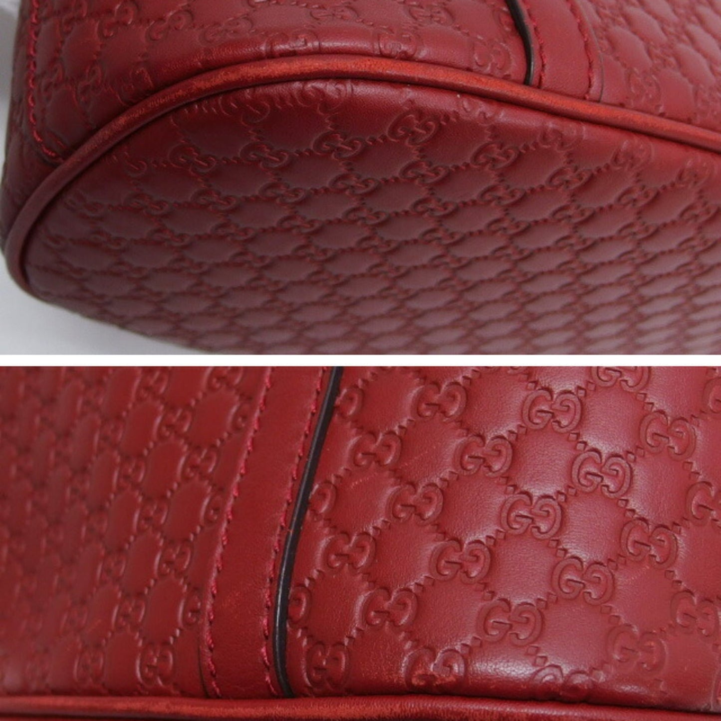 Gucci Red Color Leather Handbag Shoulder Bag ( )