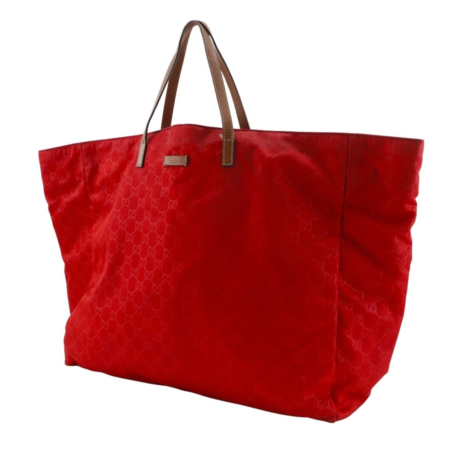 Gucci Red Color Nylon Boston Bag Handbag ( )