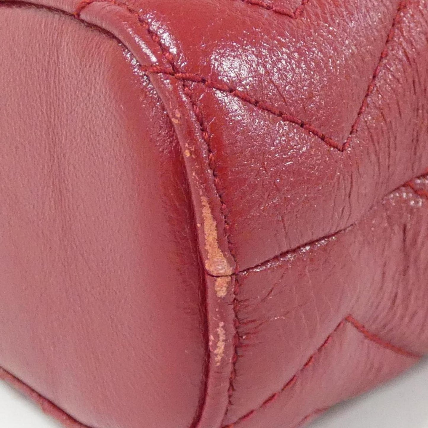 Gucci Red Color Leather Shoulder Bag ( )