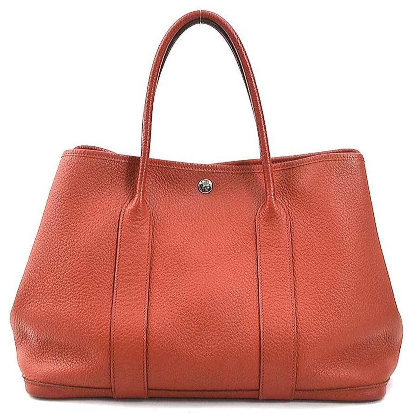 Hermes Red Color Country Leather Handbag Tote Bag ( )