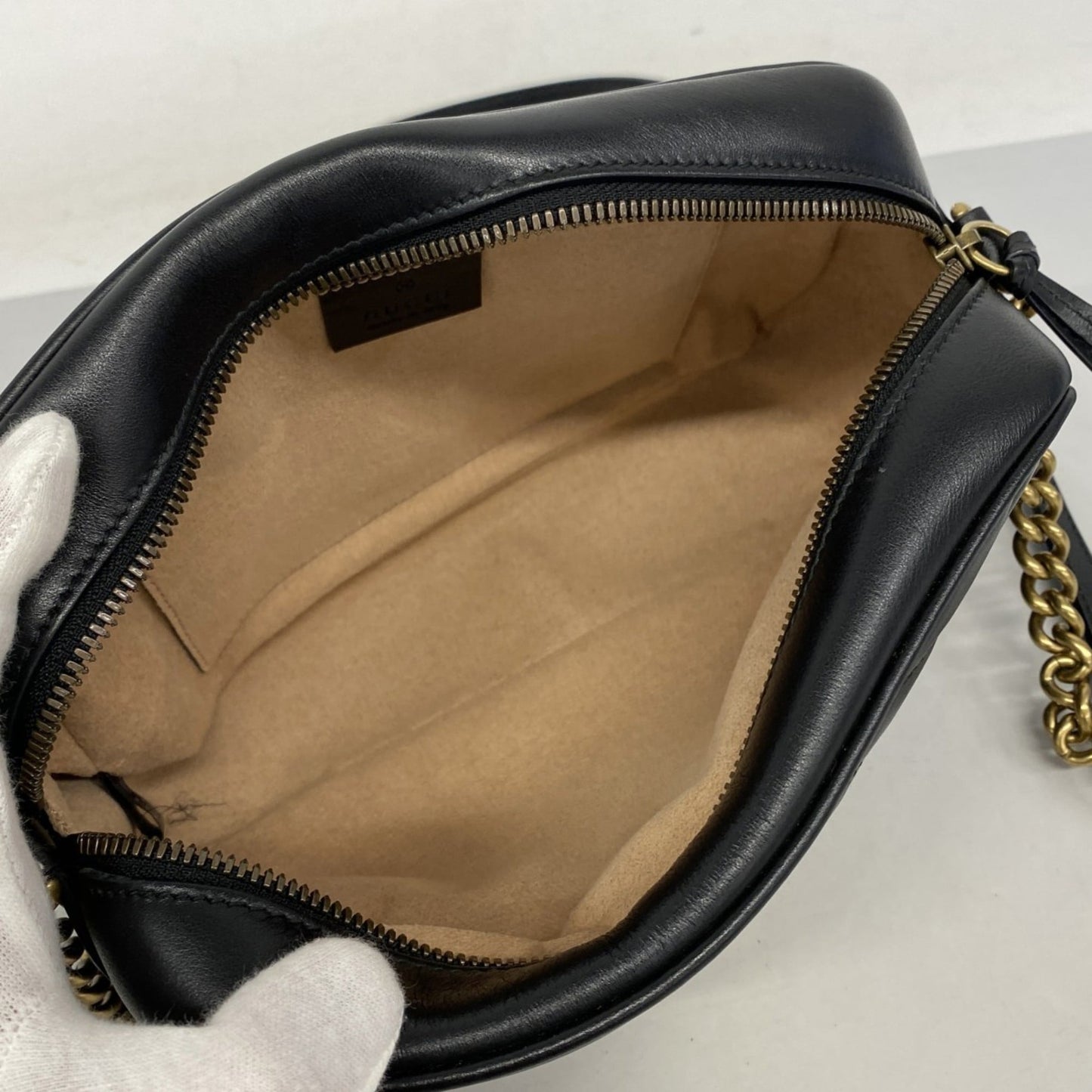 Gucci Black Leather Shoulder Bag ( )