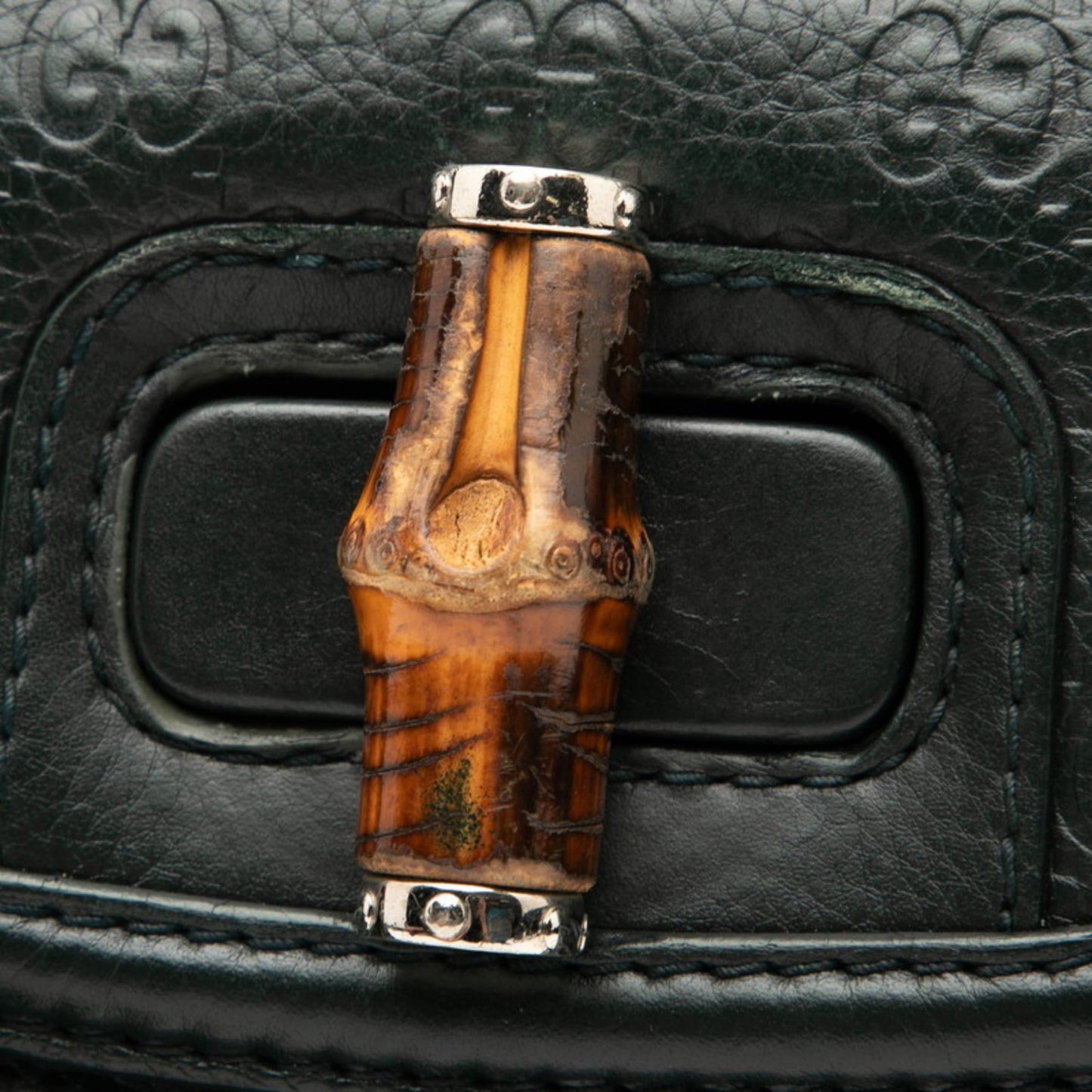 Gucci Green Leather Handbag Shoulder Bag ( )