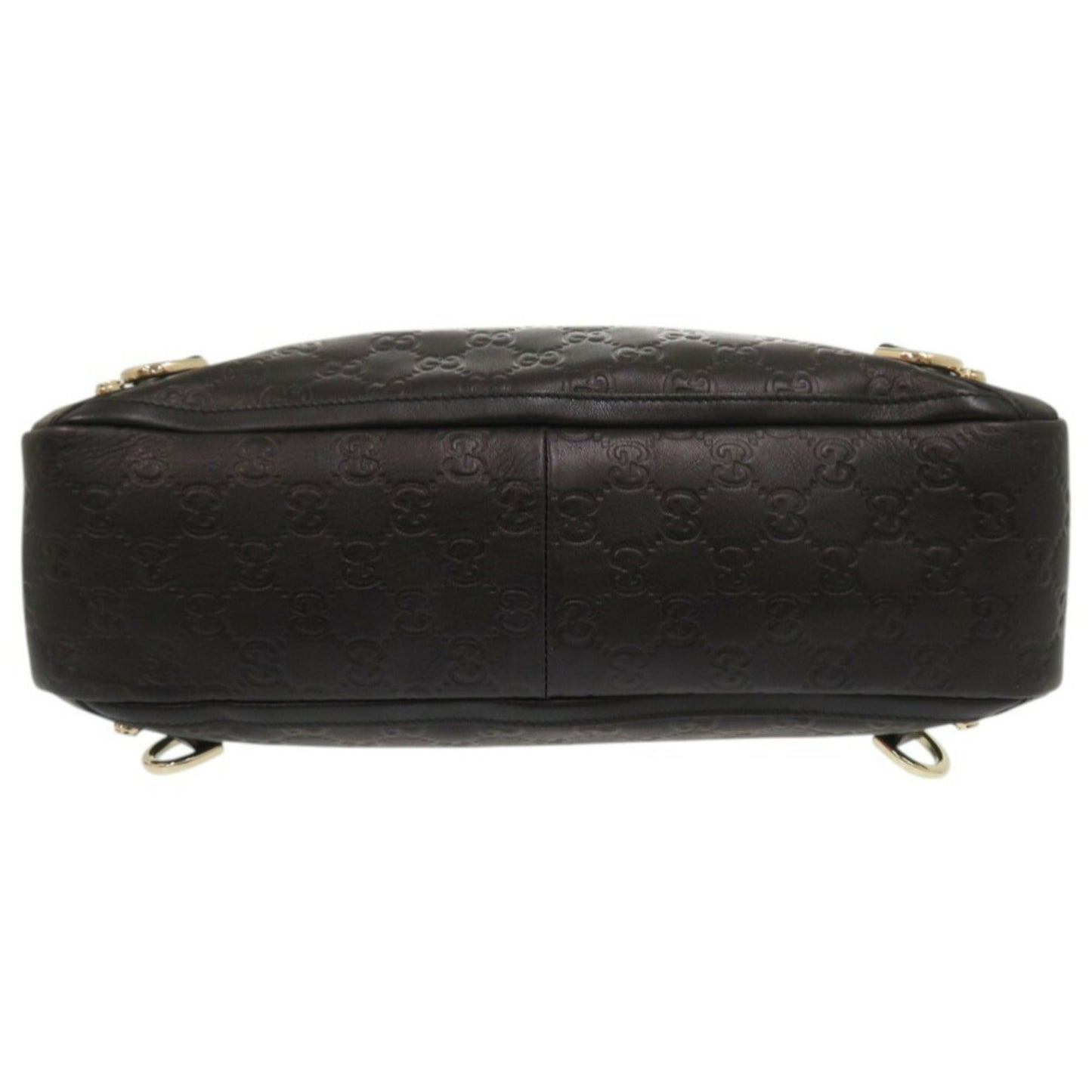 Gucci Black Leather Handbag Tote Bag ( )