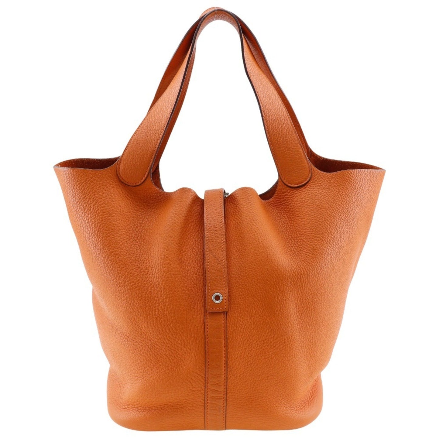 Hermes Orange Taurillon Clemence Leather Handbag ( )