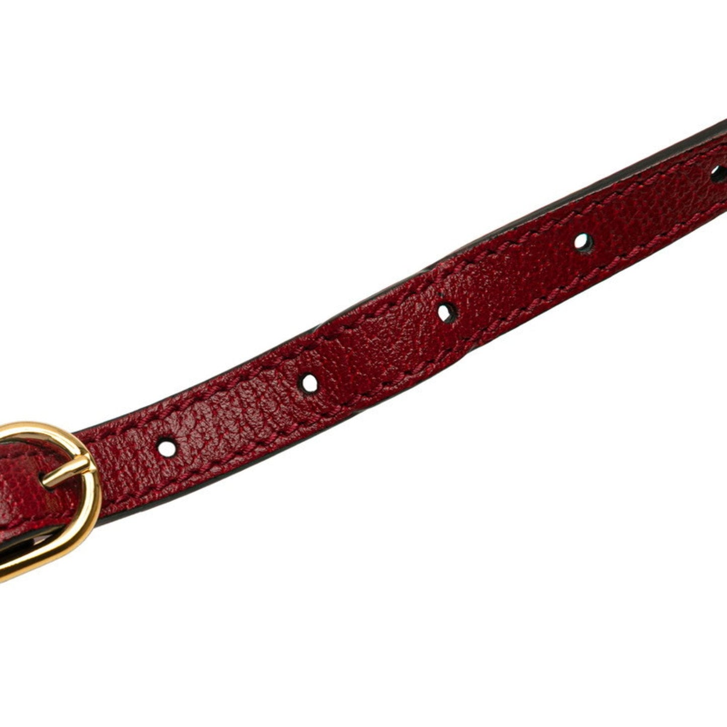Gucci Brown Red Color Pvc Leather Shoulder Bag ( )