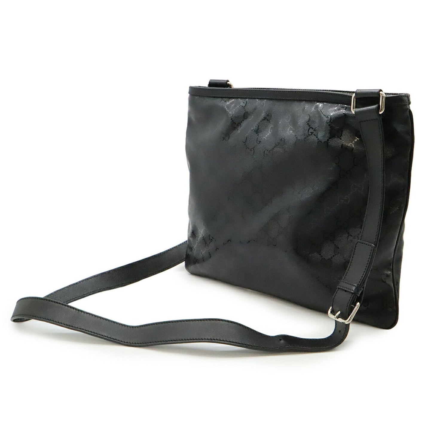 Gucci Black Green Red Color Gg ImprimÃ© Leather Shoulder Bag ( )
