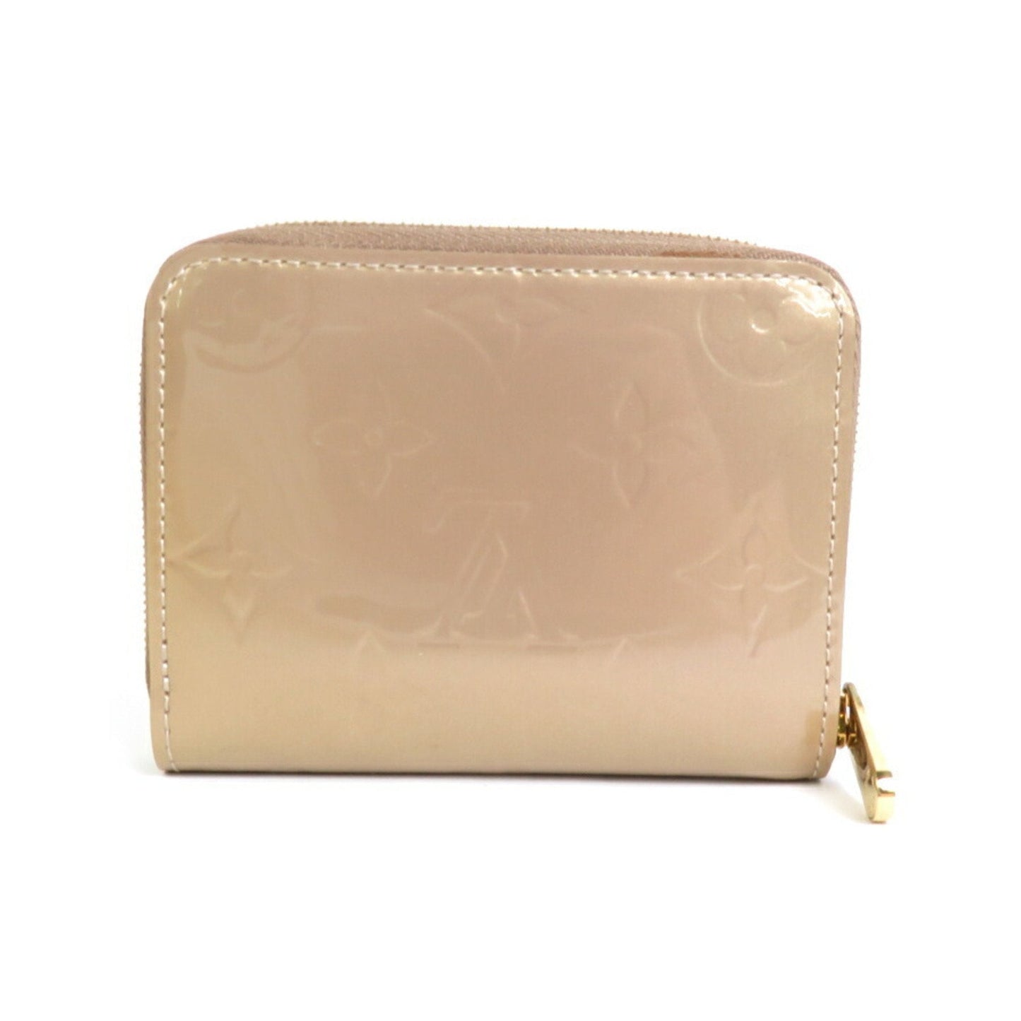LOUIS VUITTON Coin Case Monogram Vernis Zippy Purse Beige Poodle Unisex M91762