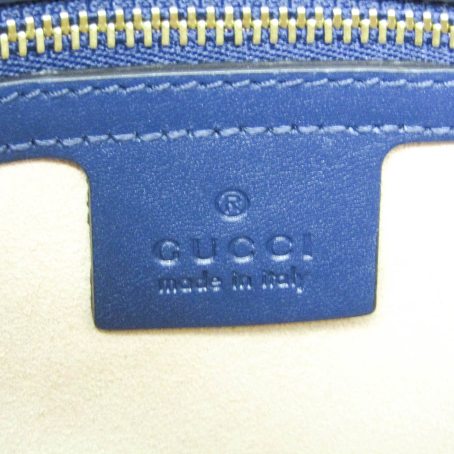 Gucci Guccissima Blue Leather Handbag Shoulder Bag ( )
