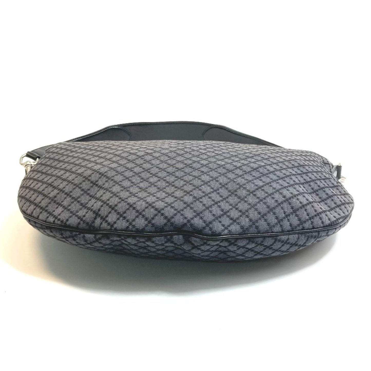 Gucci Diamante Black Gray Canvas Shoulder Bag ( )