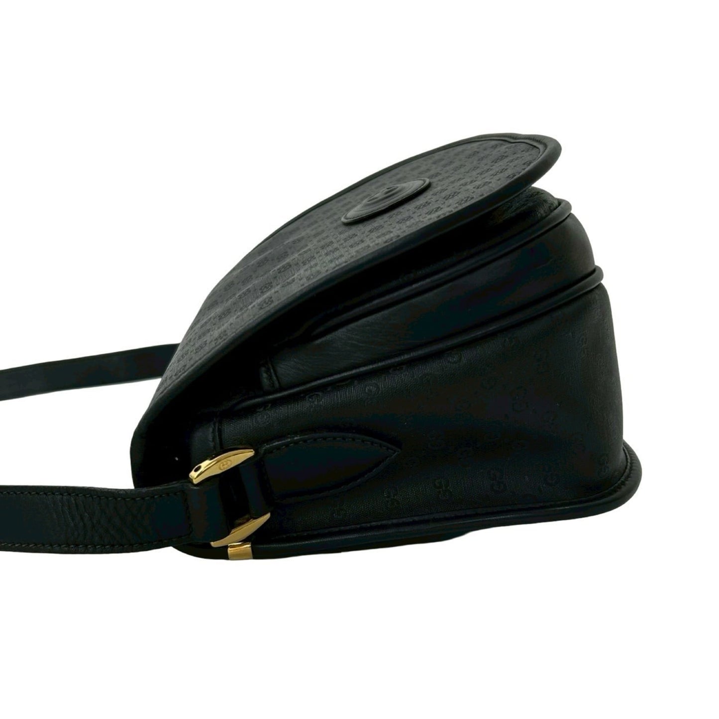 Gucci Black Leather Pvc Pochette Shoulder Bag ( )