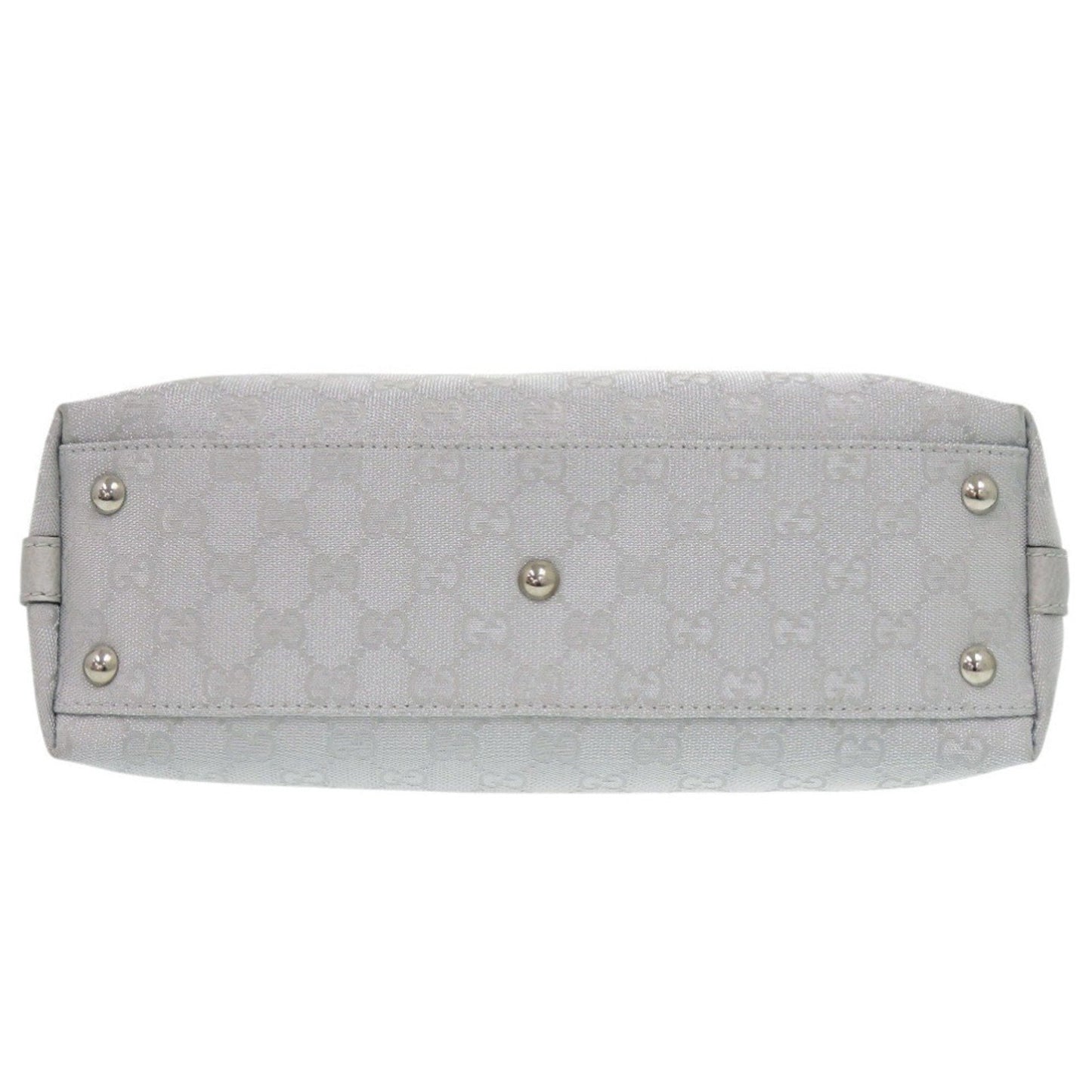 Gucci Gg Canvas Silver Gg Canvas Leather Handbag ( )