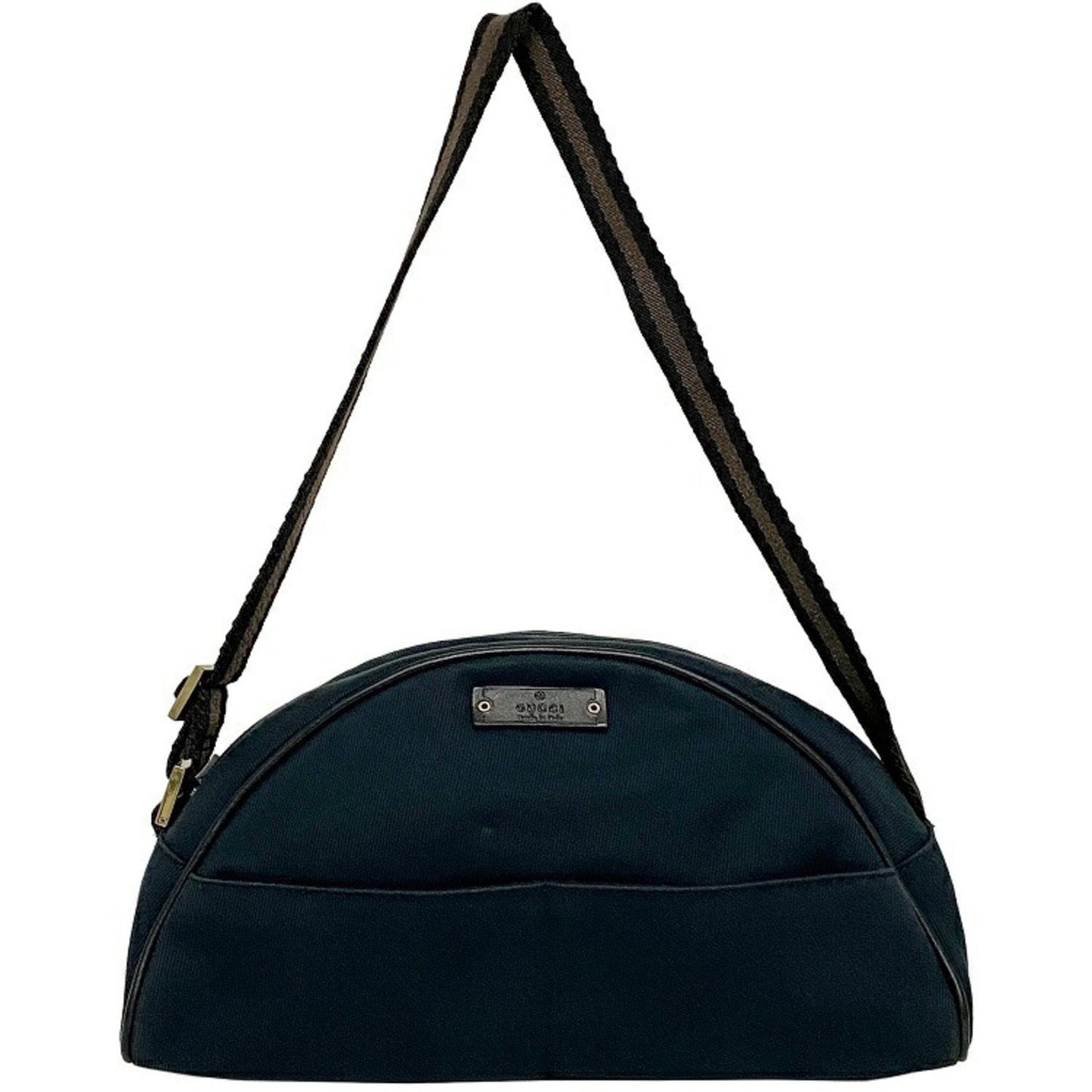 Gucci Black Leather Canvas Shoulder Bag Style 3