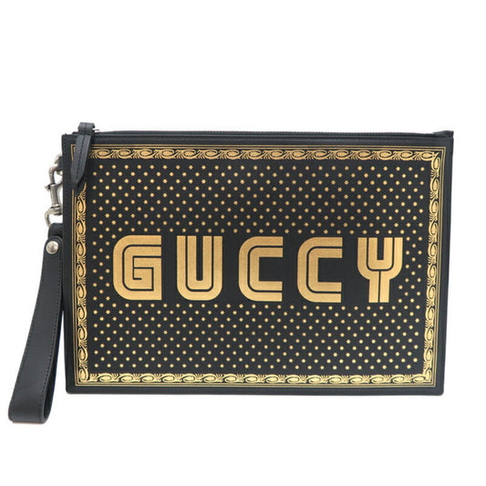 Gucci Black Leather Clutch Bag ( )