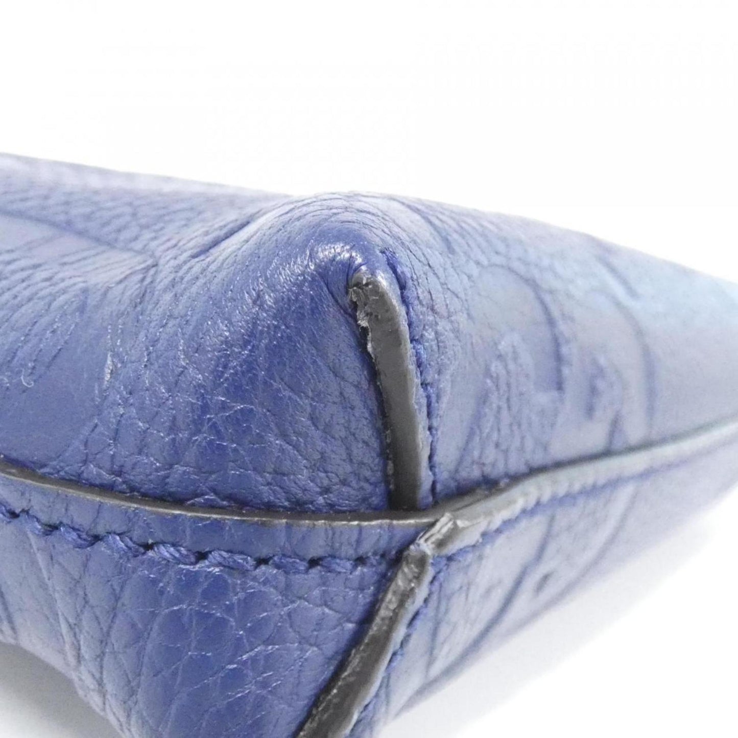 Gucci Blue Gg Leather Shoulder Bag ( )