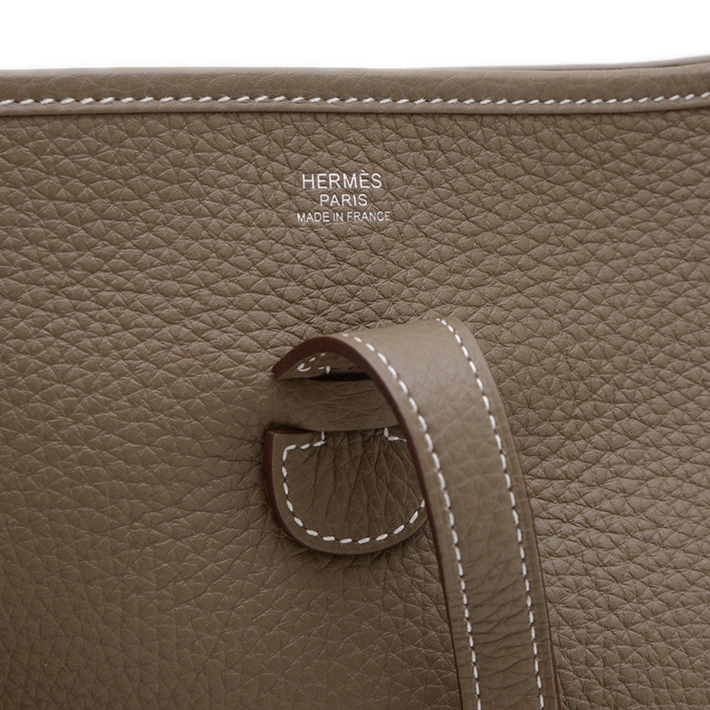 Hermes Evelyne Etoupe Gray Taurillon Clemence Leather Shoulder Bag ( )