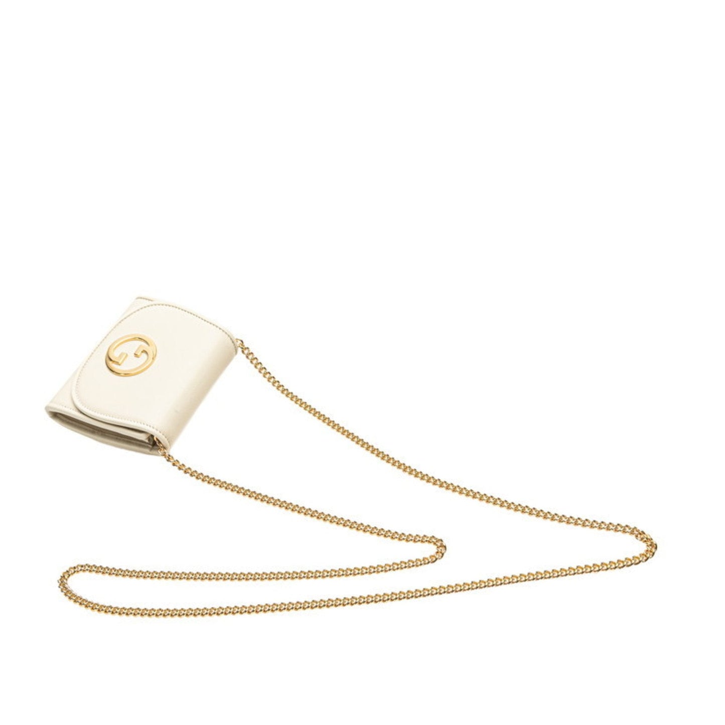 Gucci Gold Ivory Leather Shoulder Bag ( )