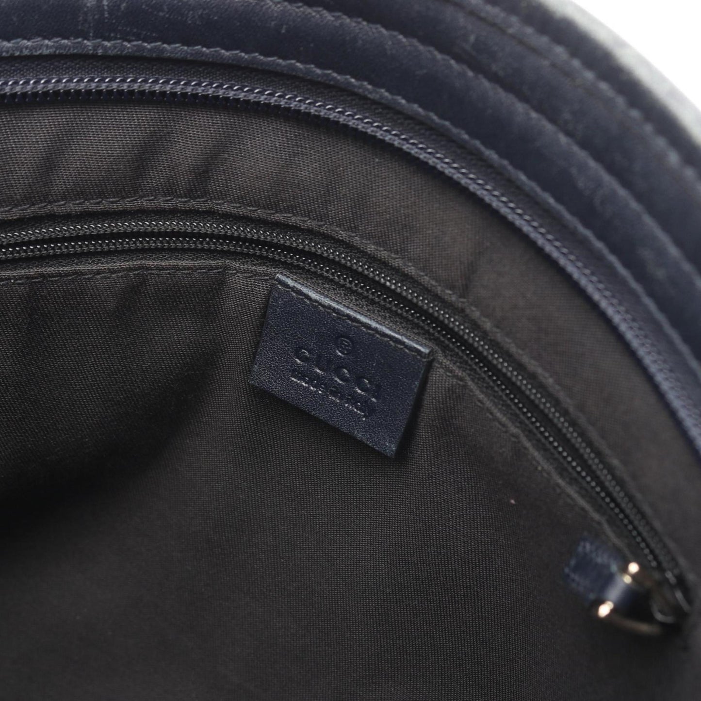 Gucci Beige Navy Gg Supreme Leather Shoulder Bag ( )