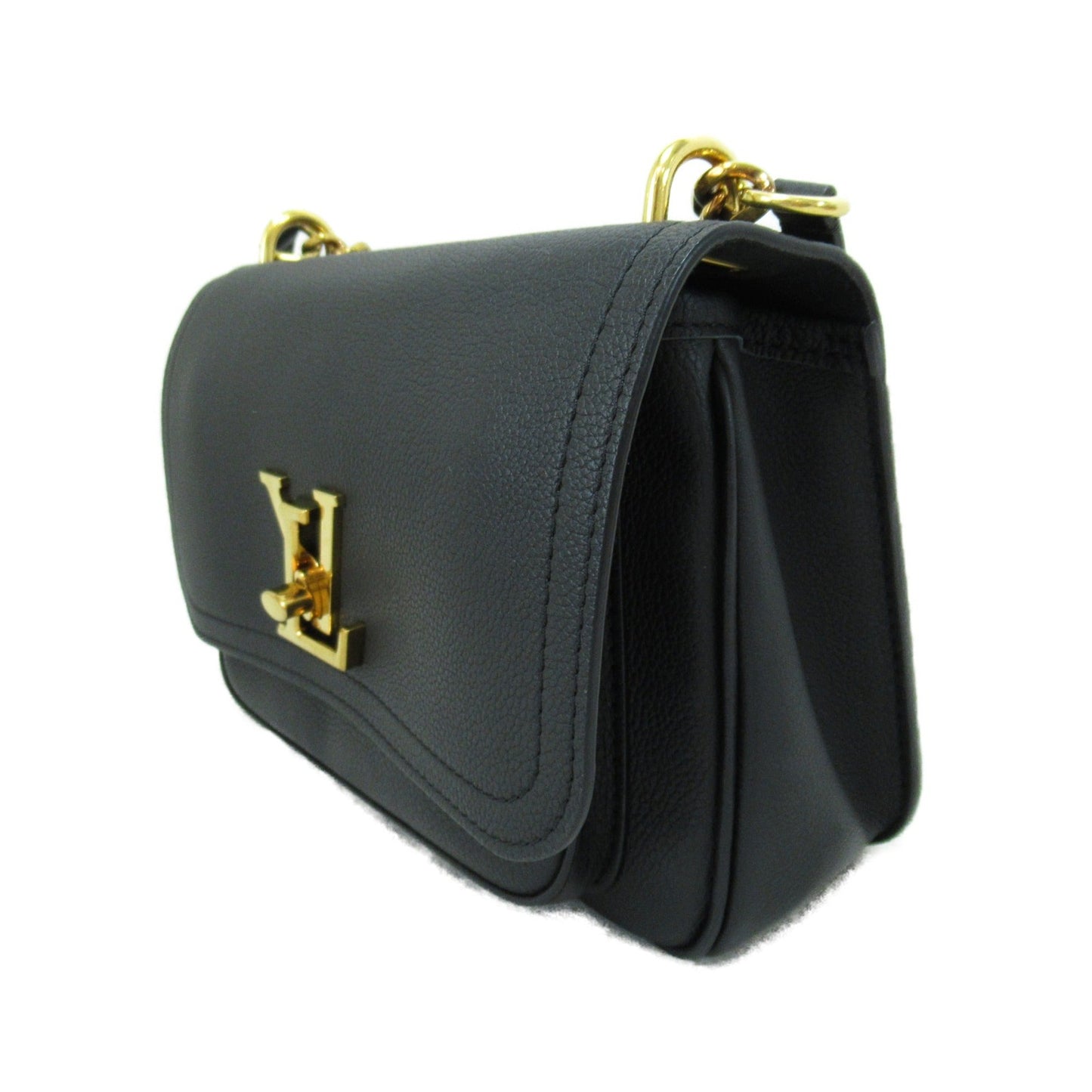 LOUIS VUITTON Rock Me Chain Shoulder Bag Black Black Calfskin Calfskin [cowhide]