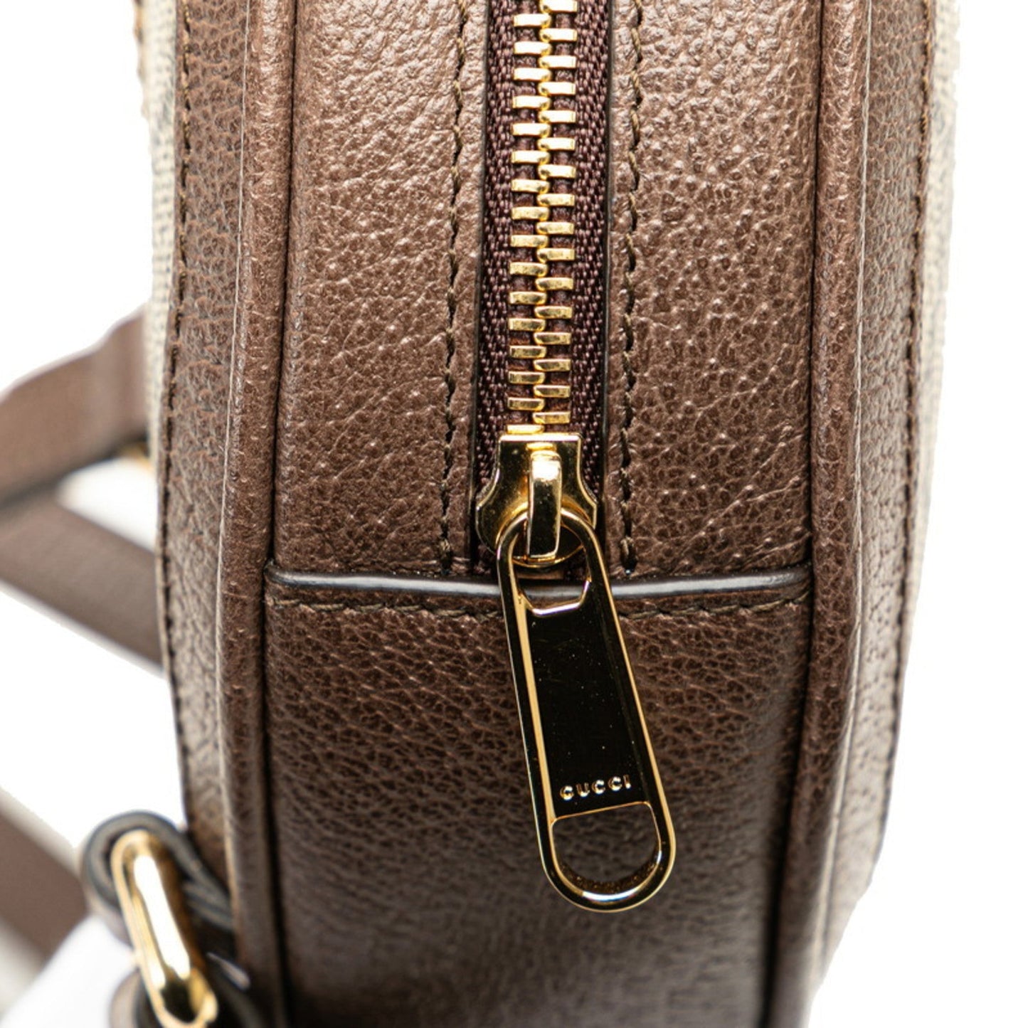 Gucci Beige Brown Pvc Leather Backpack ( )