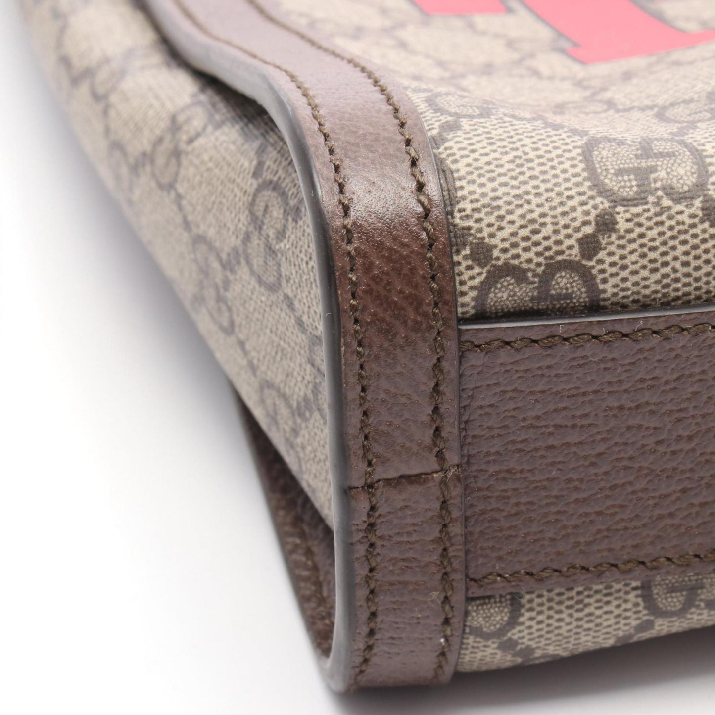 Gucci Beige Brown Multi-Color Gg Supreme Leather Handbag Tote Bag ( )