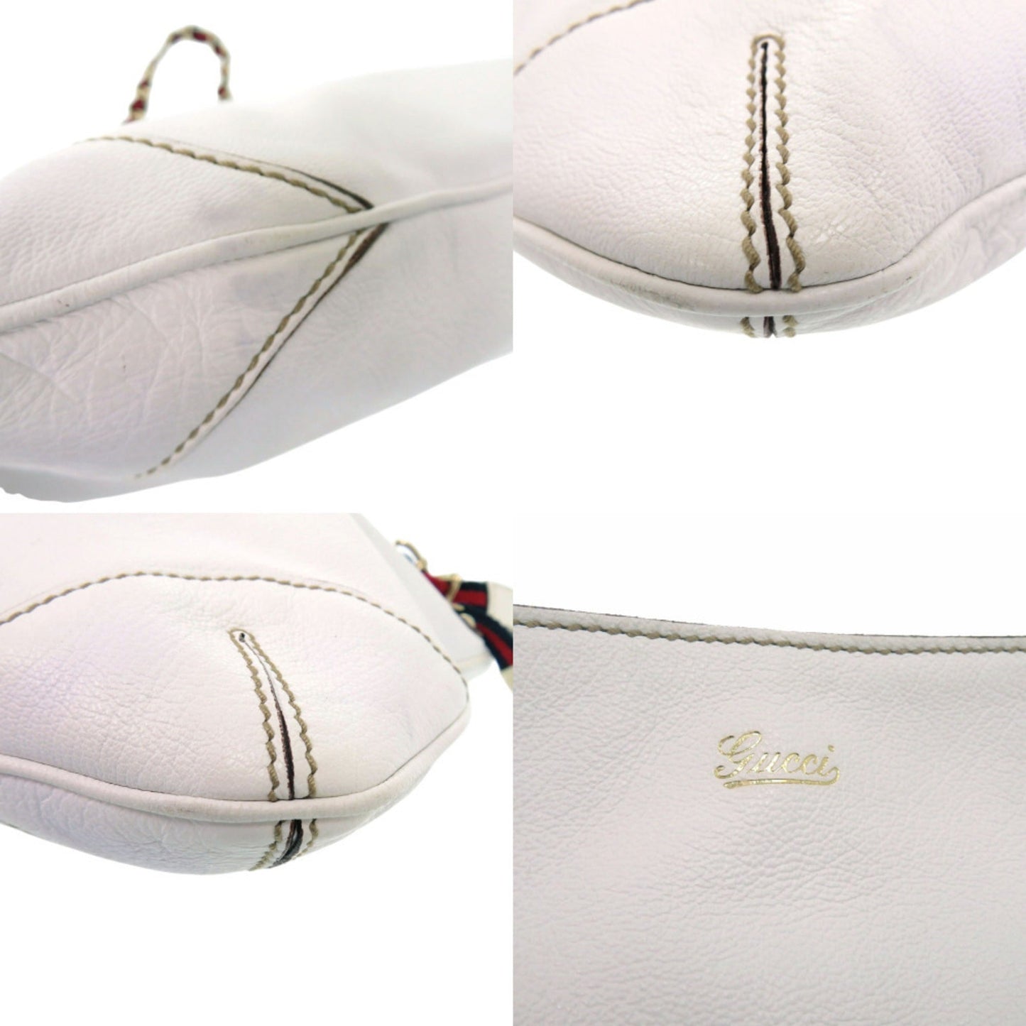 Gucci White Leather Shoulder Bag ( )