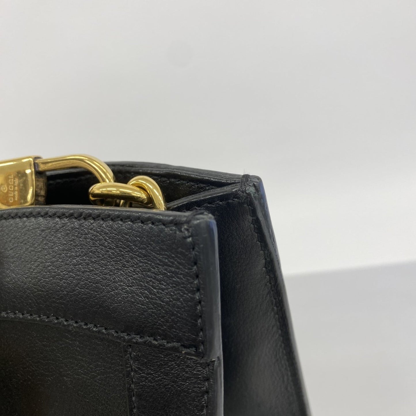 Gucci Black Leather Handbag ( )