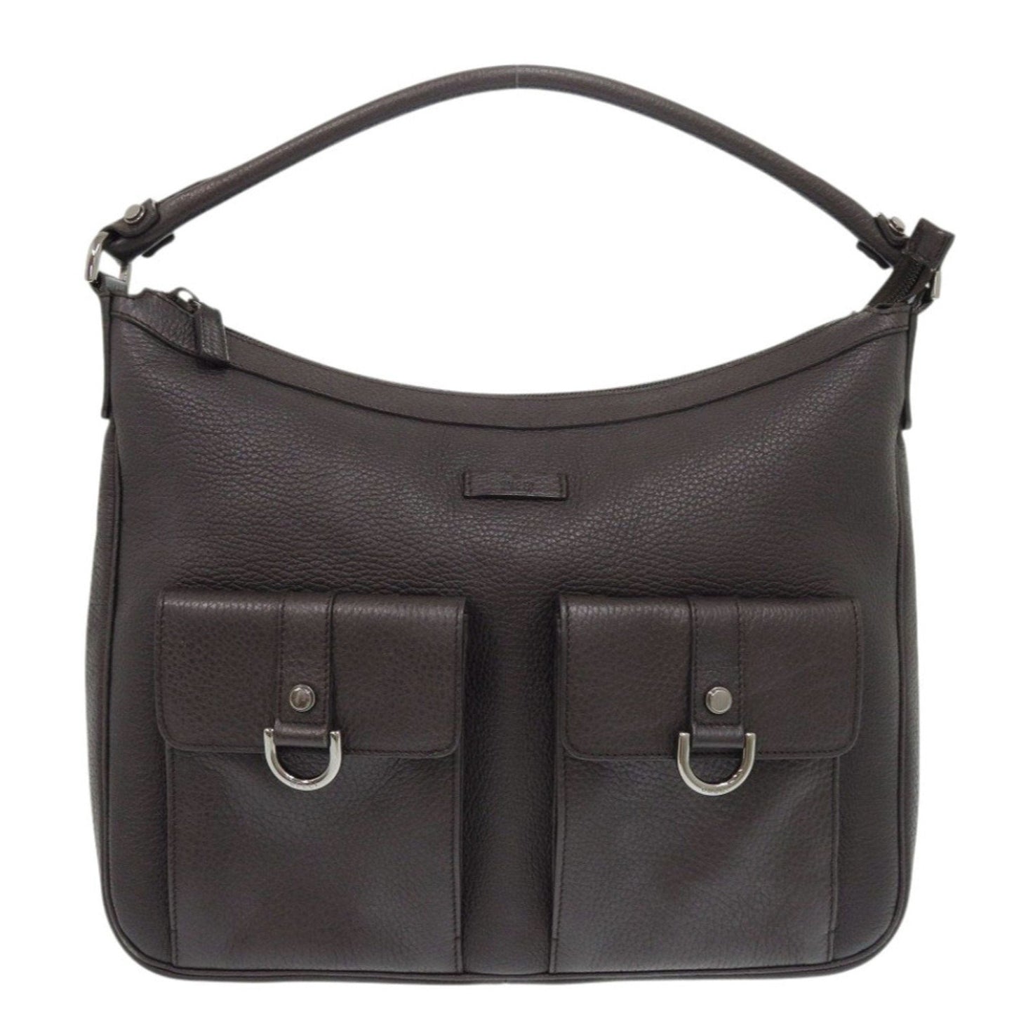Gucci Dark Brown Leather Handbag Shoulder Bag ( )