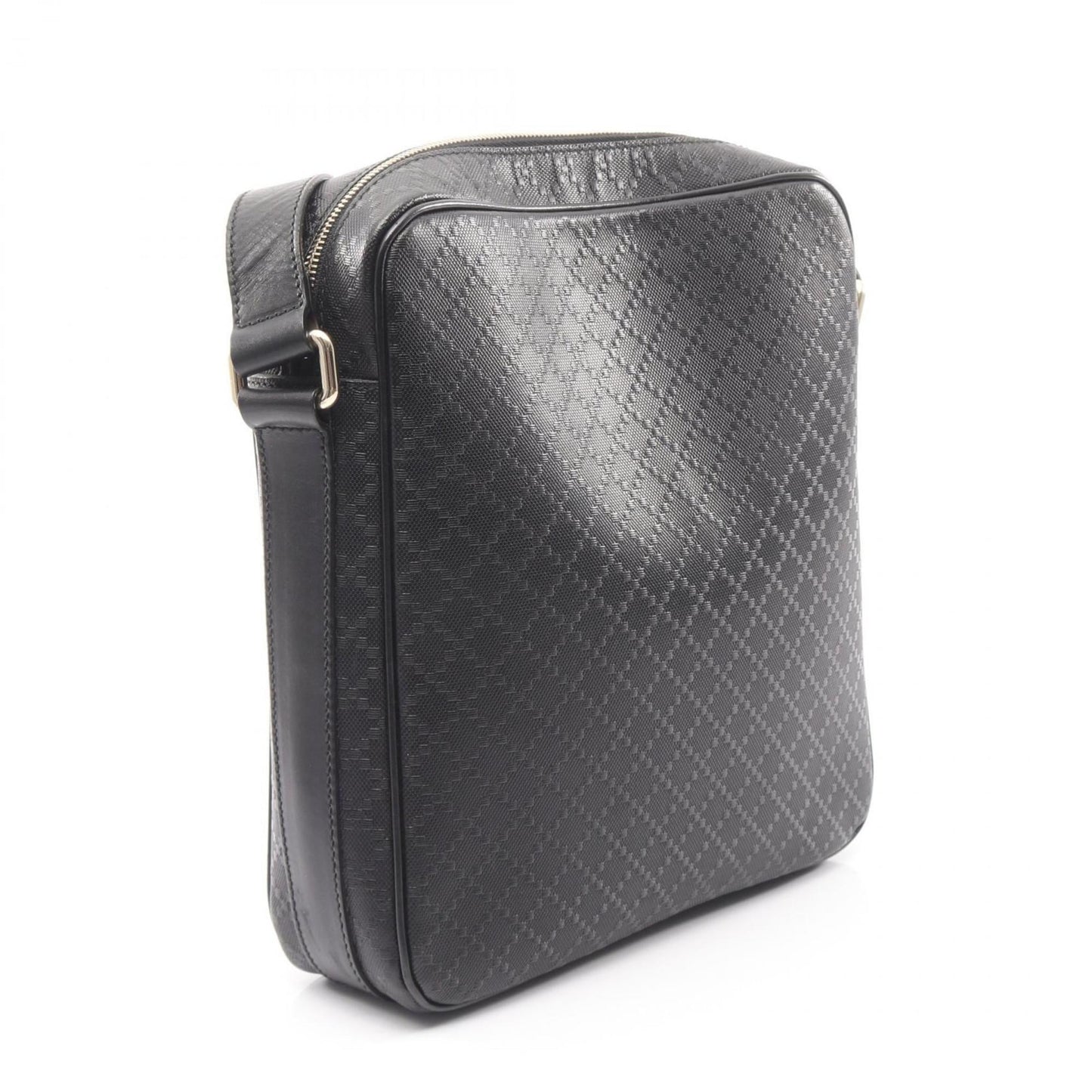 Gucci Black Coated Canvas Leather Shoulder Bag ( )