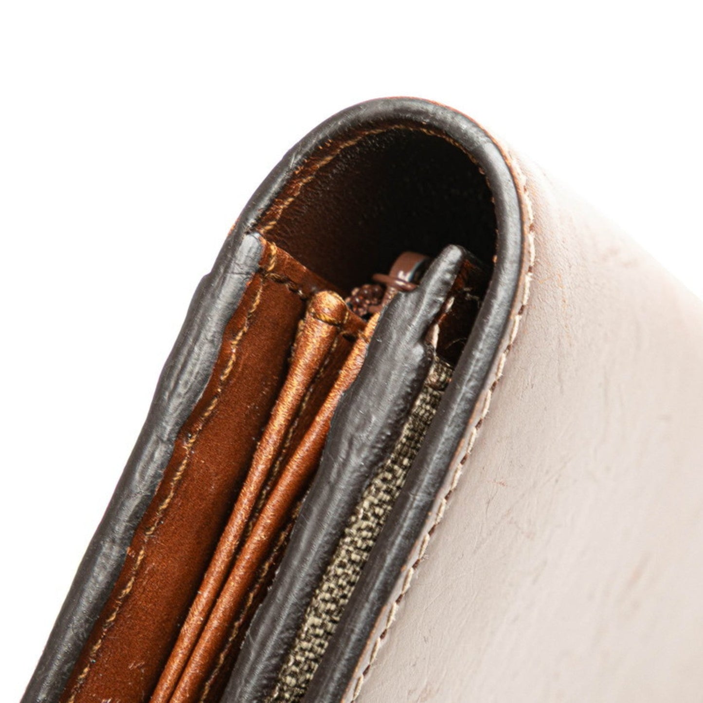 Gucci Beige Brown Pvc Leather Long Wallet (Bi-Fold) ( )