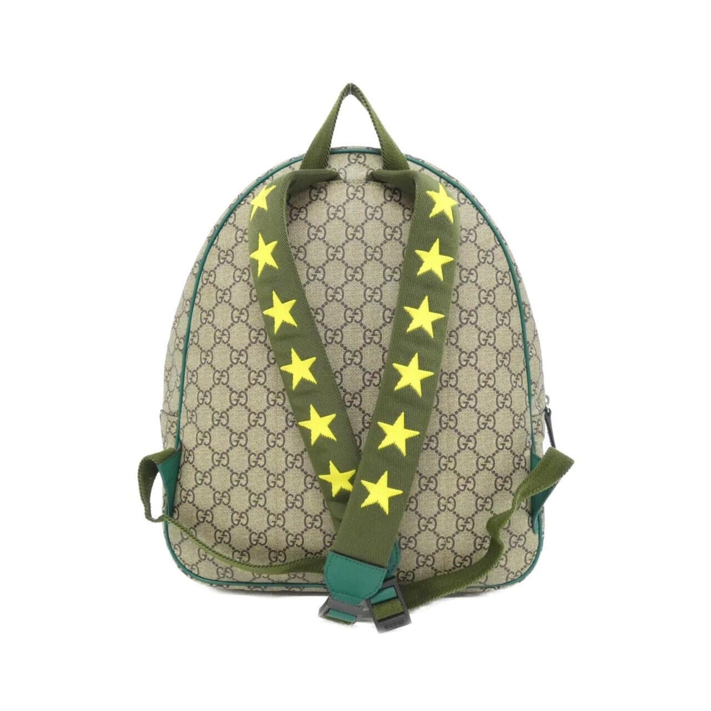 Gucci Beige Green Multi-Color Gg Supreme Backpack ( )