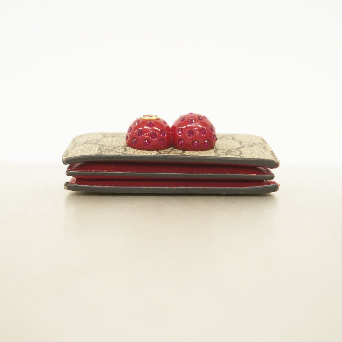 Gucci Brown Red Color Pvc Wallet (Bi-Fold) ( )